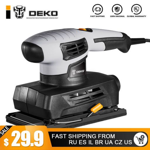 DEKO Sheet Sander with 15 Sheets of sandpaper and Dust exhaust Power Tools Electric Sander
