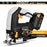 DEKO 20V Cordless Jig Saw LED light Adjustable Speed Electric Saw with 6 Pieces Blades, Metal Ruler, Allen Wrench