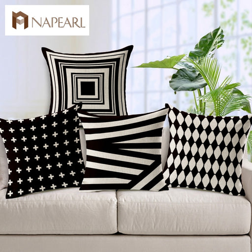 Black and white shading geometry software installed sets of car cushion cotton pillow cushions