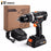 DEKO GBD20DU3 20-Volt Max Brushless Electric Impact Drill Cordless Screwdriver 2 Ah Lithium-Ion Battery 13mm 2-Speed 58Nm Torque