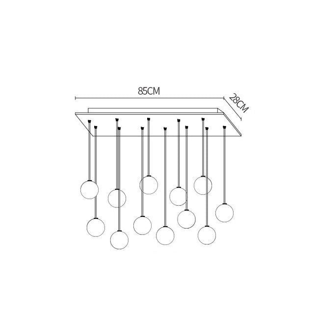 Glass LED Pendant Stair Lights Living room Cafe Bedroom Lighting lampara colgante cocina Fixtures Nordic Loft Hanging Lamp