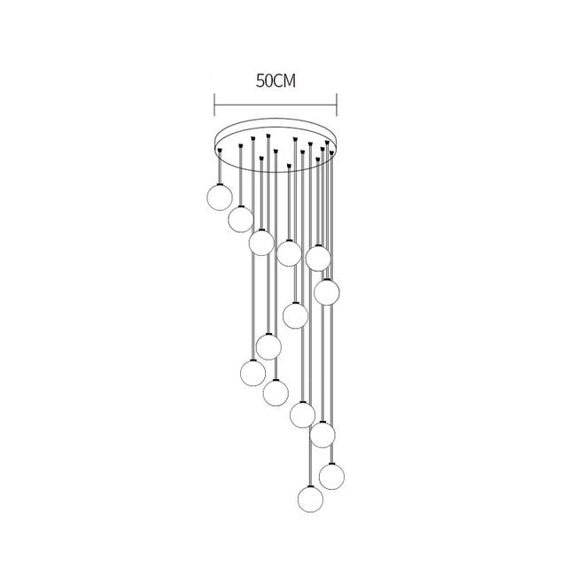 Glass LED Pendant Stair Lights Living room Cafe Bedroom Lighting lampara colgante cocina Fixtures Nordic Loft Hanging Lamp