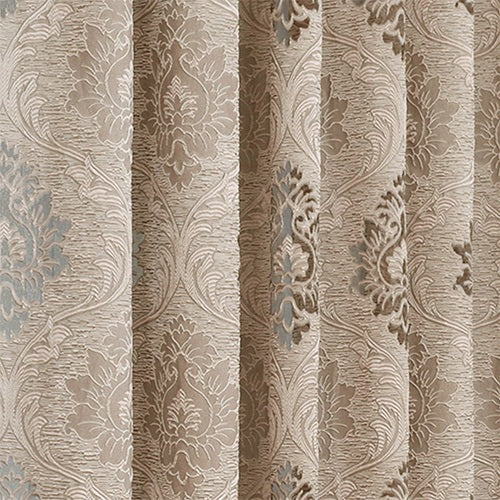 NAPEARL Window Panel Screening Floral Jacquard Semi-shades Curtains Free Shipping Brown for Bedroom Natural Ready Made Fabrics