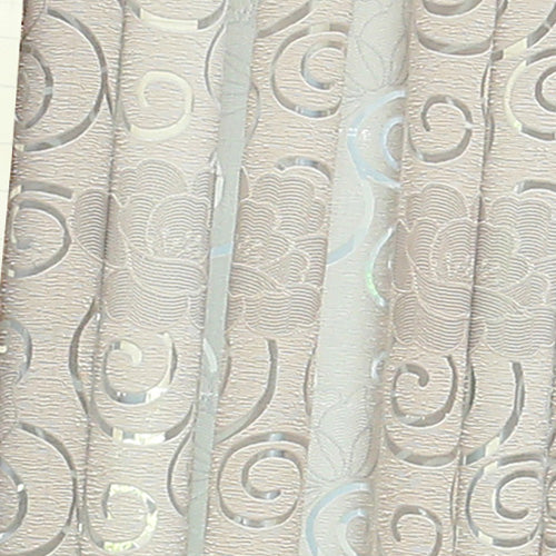 NAPEARL Short jacquard floral design semi-blackout curtains treatments modern curtains for kitchen living room window ready made