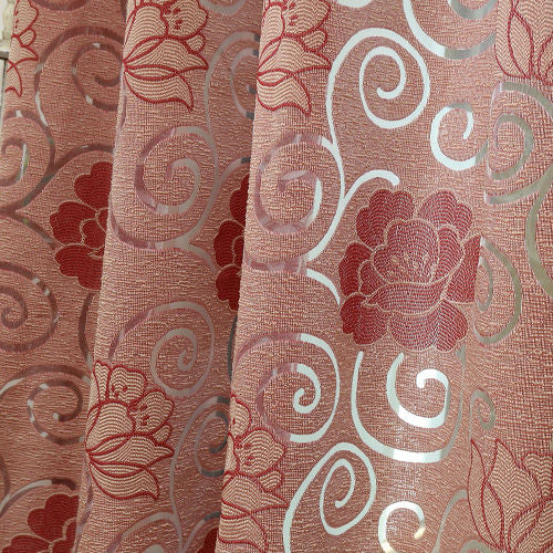NAPEARL Short jacquard floral design semi-blackout curtains treatments modern curtains for kitchen living room window ready made