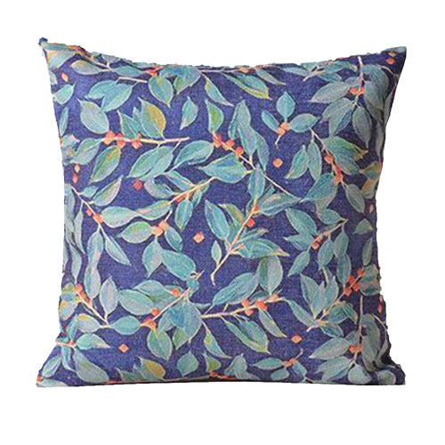 NAPEARL Pastoral Printed Cushion Cover for Living Room Leaves Pattern High Stitching Pillowcase Home Textiles on Sofa Decorative