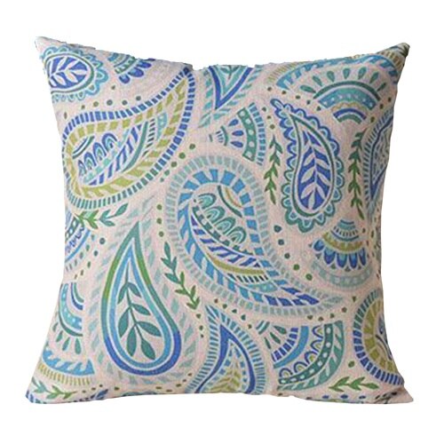 NAPEARL Pastoral Printed Cushion Cover for Living Room Leaves Pattern High Stitching Pillowcase Home Textiles on Sofa Decorative