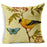NAPEARL High Quality Stitching Birds Printed Pattern Pillowcase Cotton Textured Weave Cushion Cover Chiar Sofa Cloth Fabirics