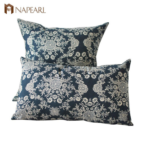 NAPEARL Bedroom Home Decoration Textile Fabrics Cushion Cover on Sofa Floral Design Pillow Car Chair Cushion Fashion Pillowcase
